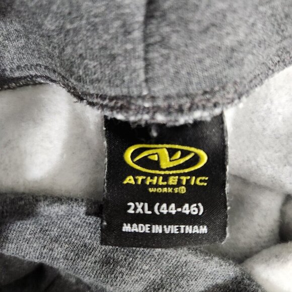 Athletic Works Pants Mens 2XL Gray Black Joggers Sweatpants Drawstring Pockets - Picture 10 of 12